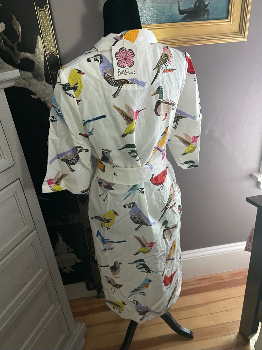 Lesly Evers Bird Dress NWT Sz XL - Picture 5 of 9